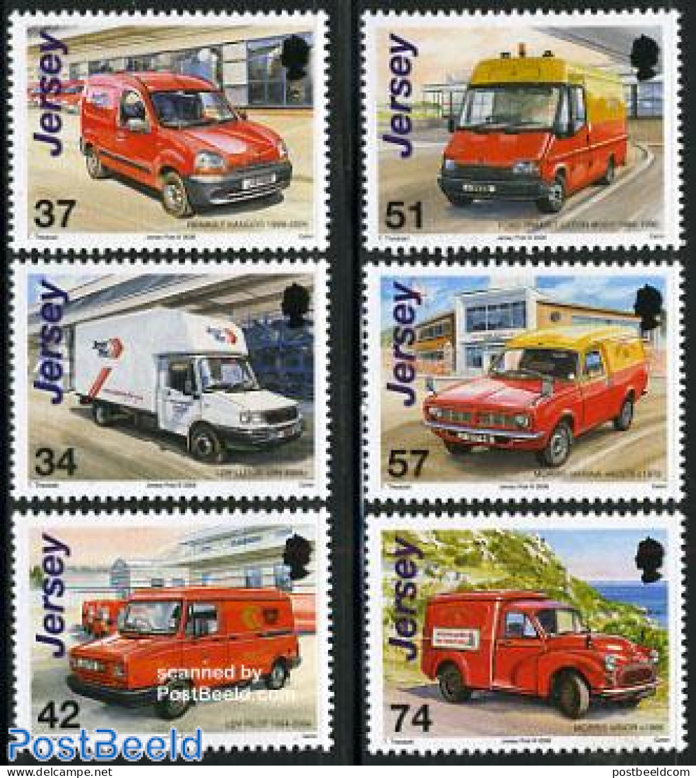 Jersey 2006 Postal History 6v, Mint NH, Transport - Post - Automobiles - Posta