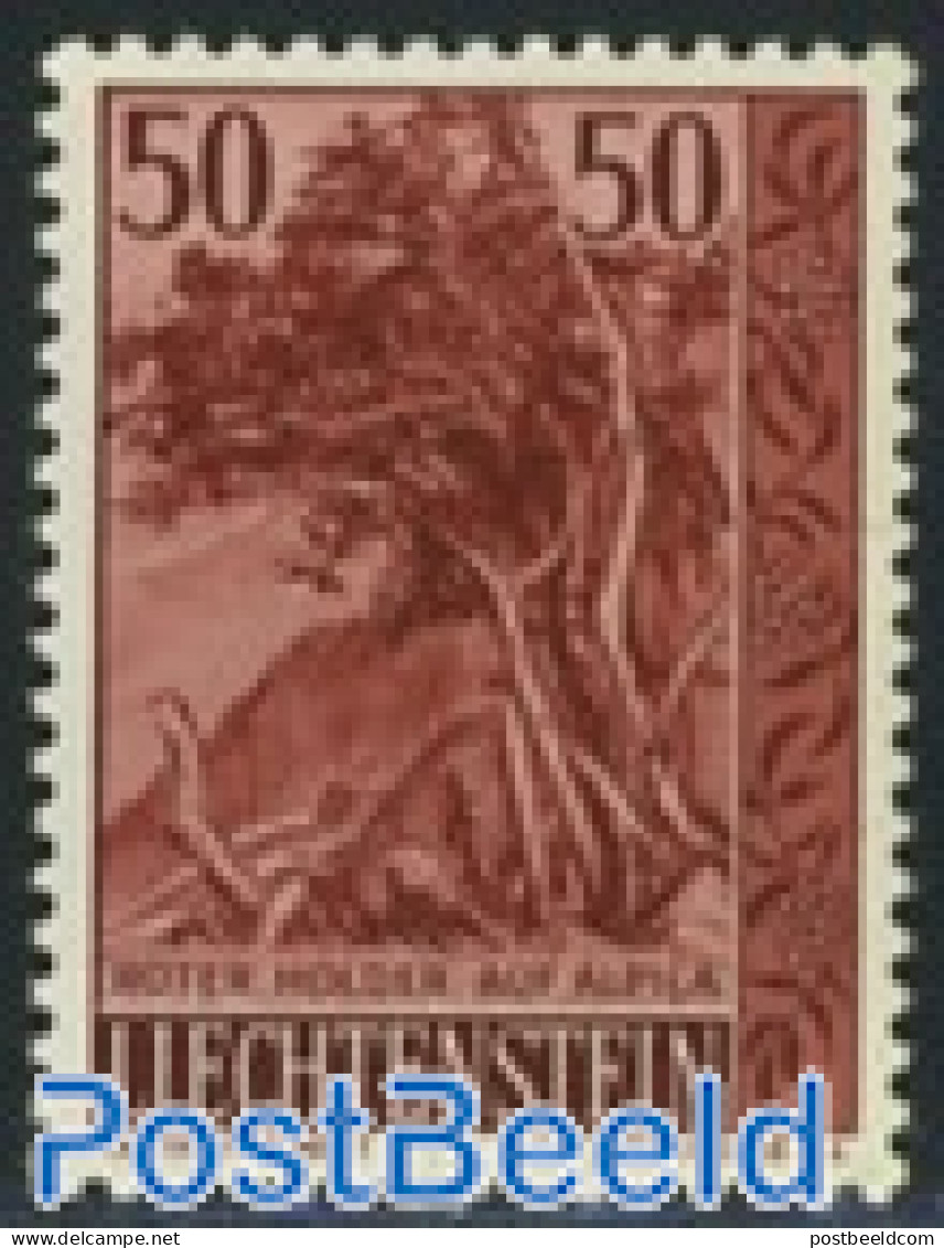 Liechtenstein 1959 50Rp, Stamp Out Of Set, Mint NH, Nature - Unused Stamps