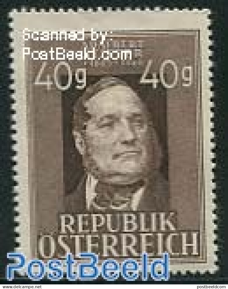 Austria 1948 40g, Stamp Out Of Set, Mint NH, Authors - Neufs