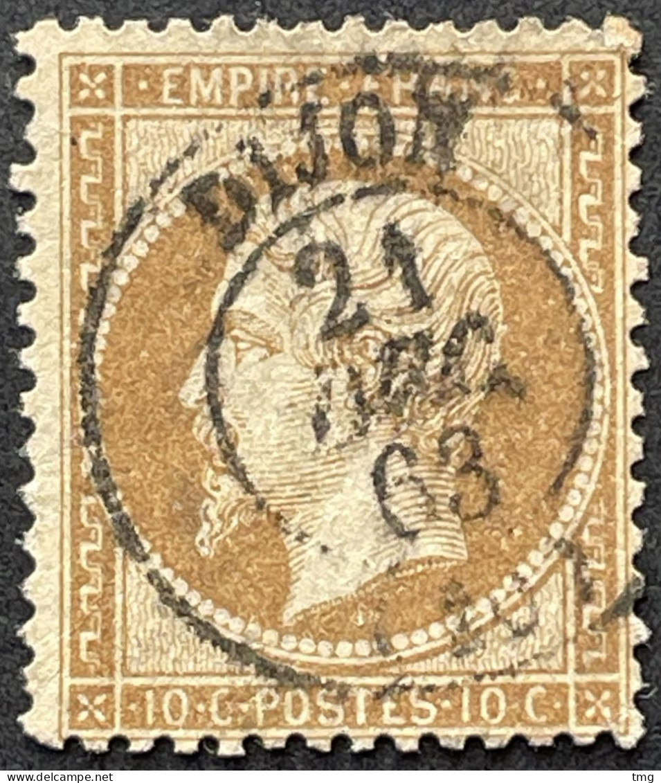 YT 21 CaD T15 Dijon Côte D'Or (20) Indice 1 Napoléon III 1862 10c (côte 25€) France – Ramb - 1862 Napoléon III