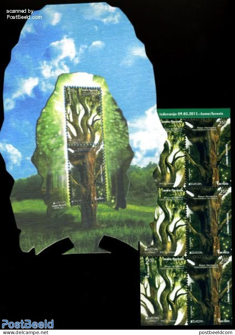 Bosnia Herzegovina 2011 Europa, Forests Booklet, Mint NH, Nature - Trees & Forests - Stamp Booklets - Rotary Club