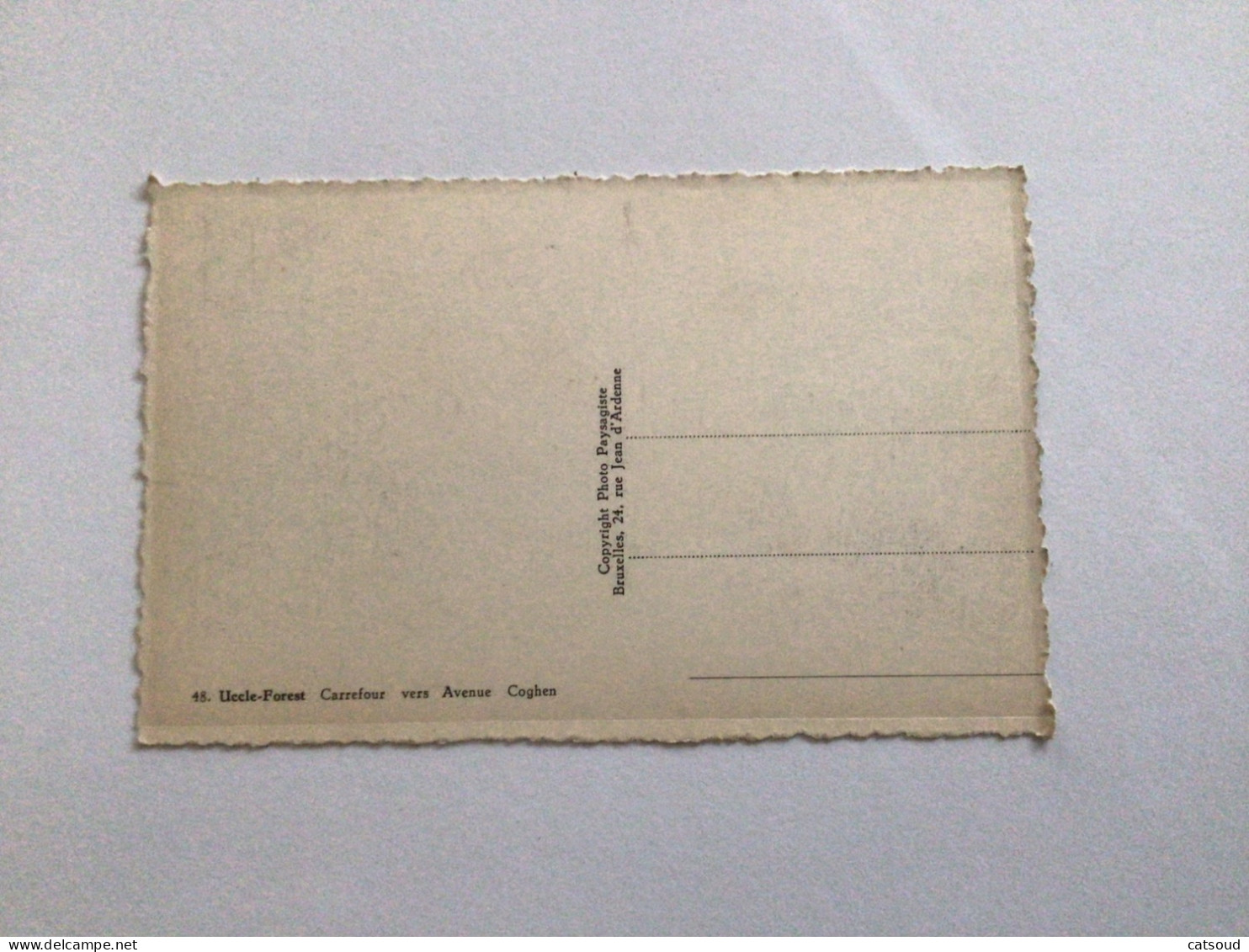 Carte Postale Ancienne Uccle-Forest Carrefour Vers Avenue Coghen - Uccle - Ukkel