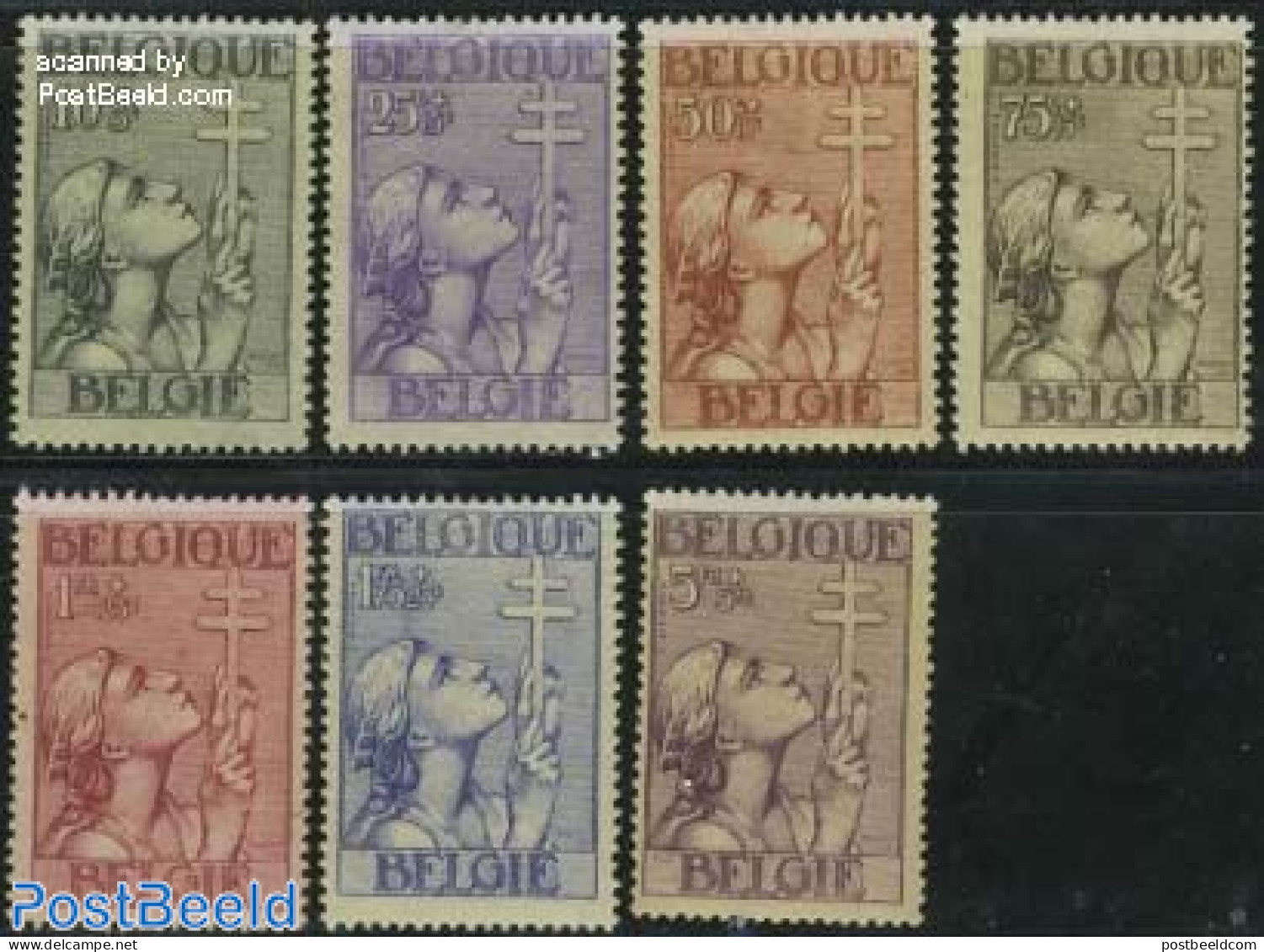 Belgium 1933 Anti Tuberculosis 7v, Unused (hinged), Health - Anti Tuberculosis - Health - Unused Stamps