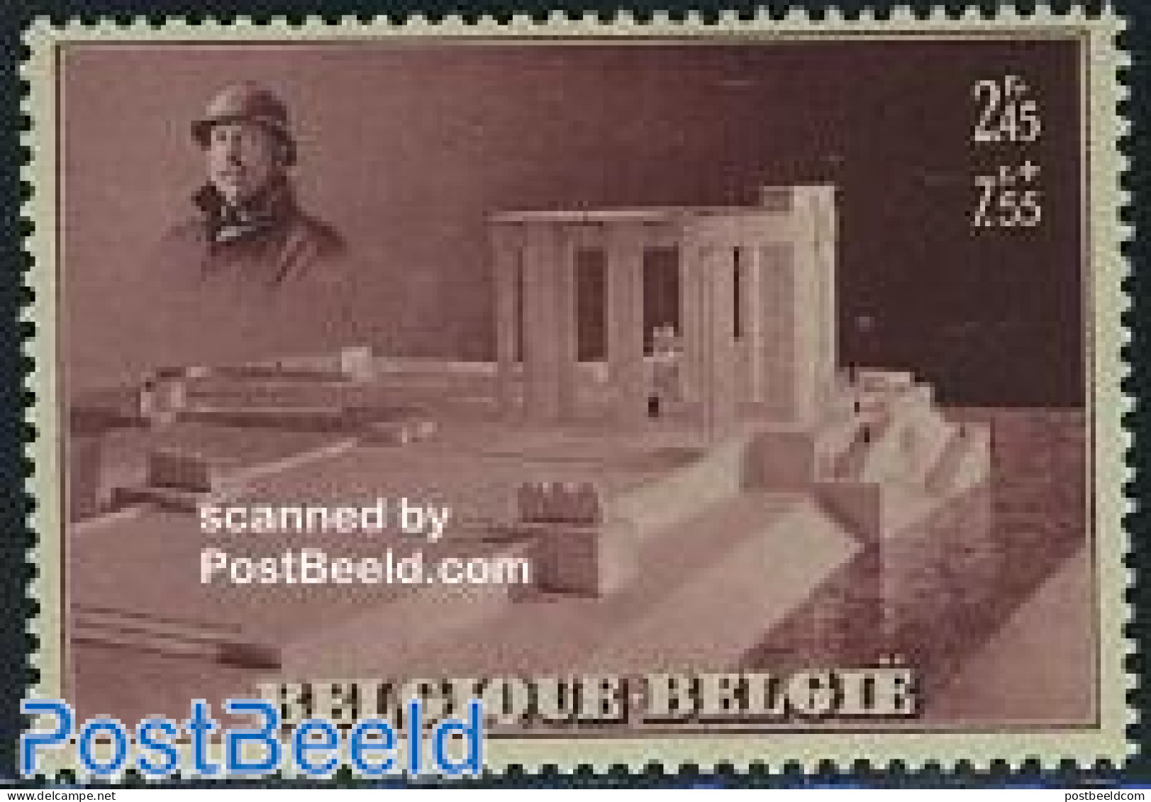 Belgium 1938 King Albert Monument 1v (from S/s), Unused (hinged), History - Kings & Queens (Royalty) - Unused Stamps