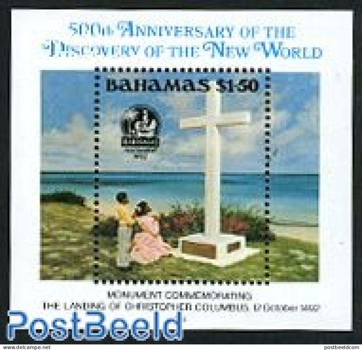 Bahamas 1992 Discovery Of America S/s, Mint NH, History - Religion - Explorers - Religion - Explorateurs