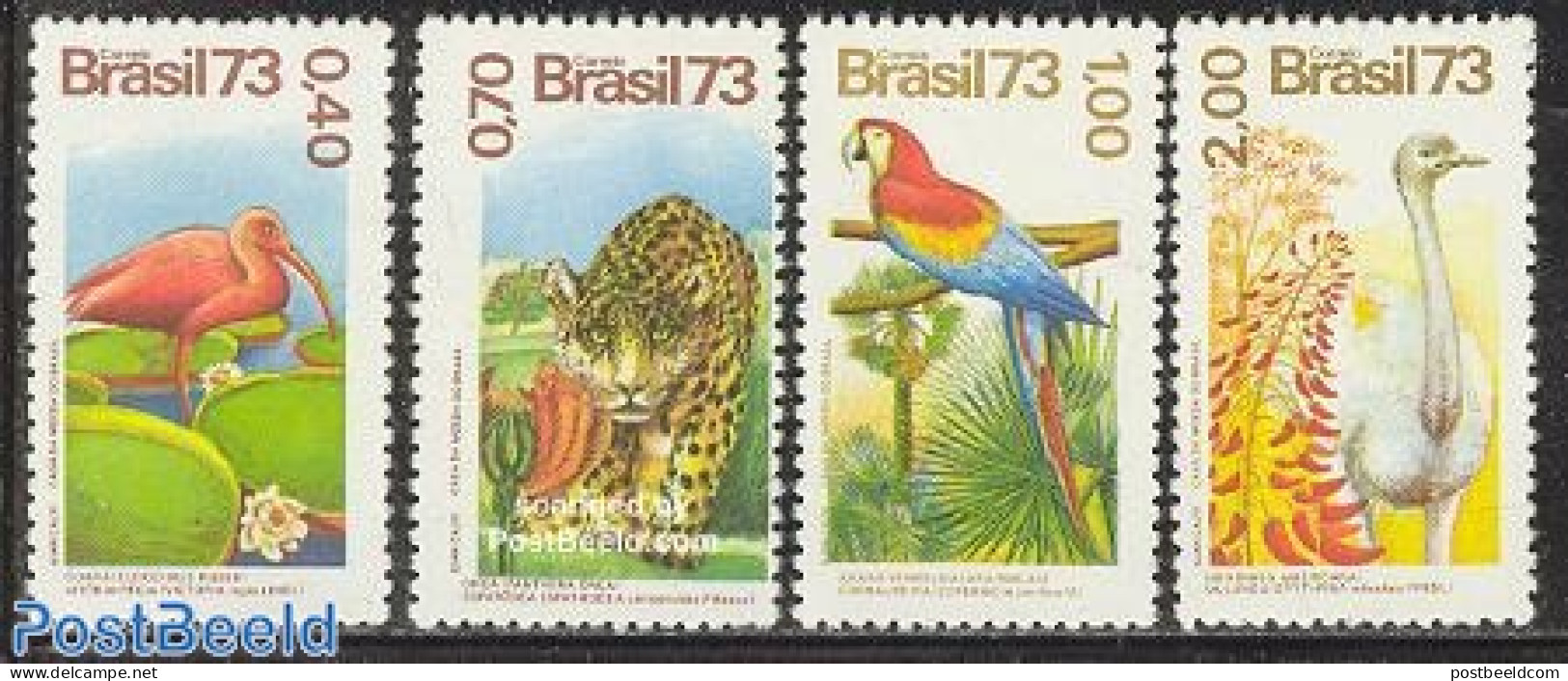 Brazil 1973 Birds 4v, Mint NH, Nature - Birds - Neufs