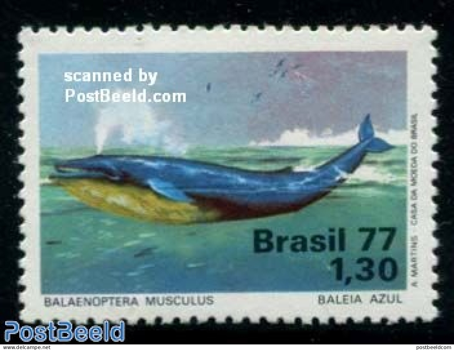 Brazil 1977 Whale 1v, Mint NH, Nature - Animals (others & Mixed) - Sea Mammals - Unused Stamps