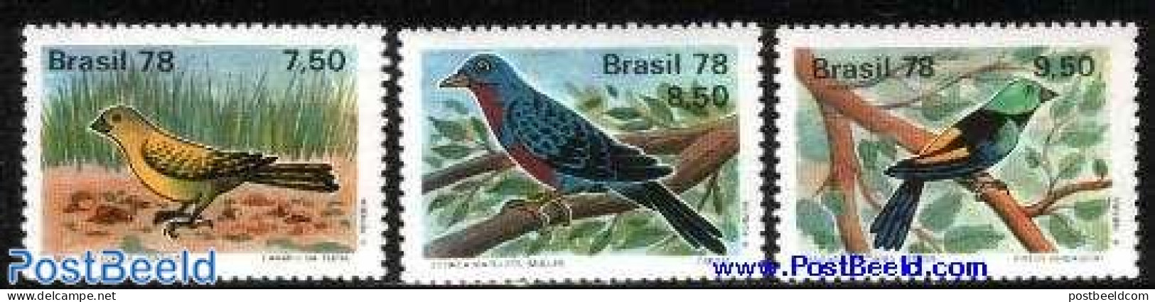 Brazil 1978 Birds 3v, Mint NH, Nature - Birds - Unused Stamps
