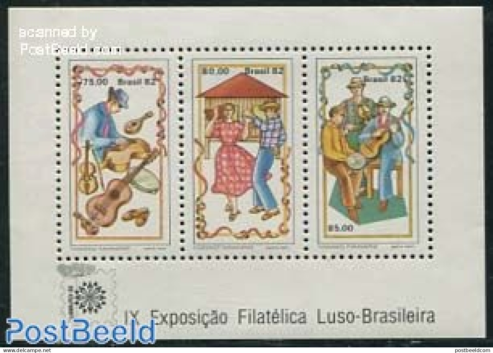 Brazil 1982 Lubrapex S/s, Mint NH, Performance Art - Music - Unused Stamps
