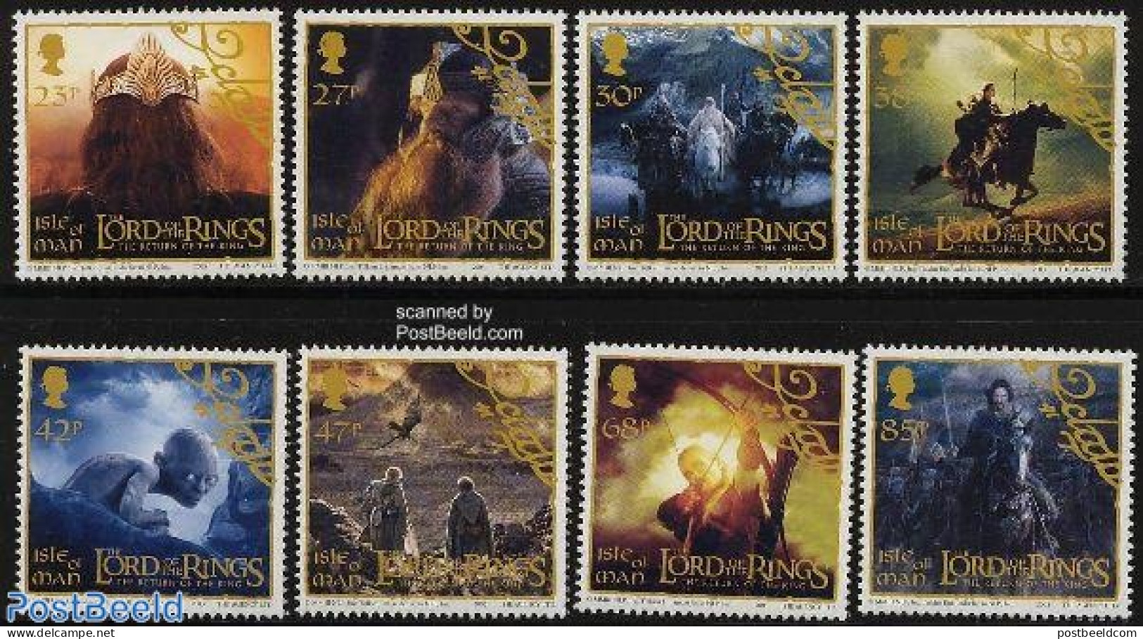 Isle Of Man 2003 Lord Of The Rings 8v, Mint NH, Nature - Sport - Horses - Shooting Sports - Art - Authors - Photograph.. - Shooting (Weapons)