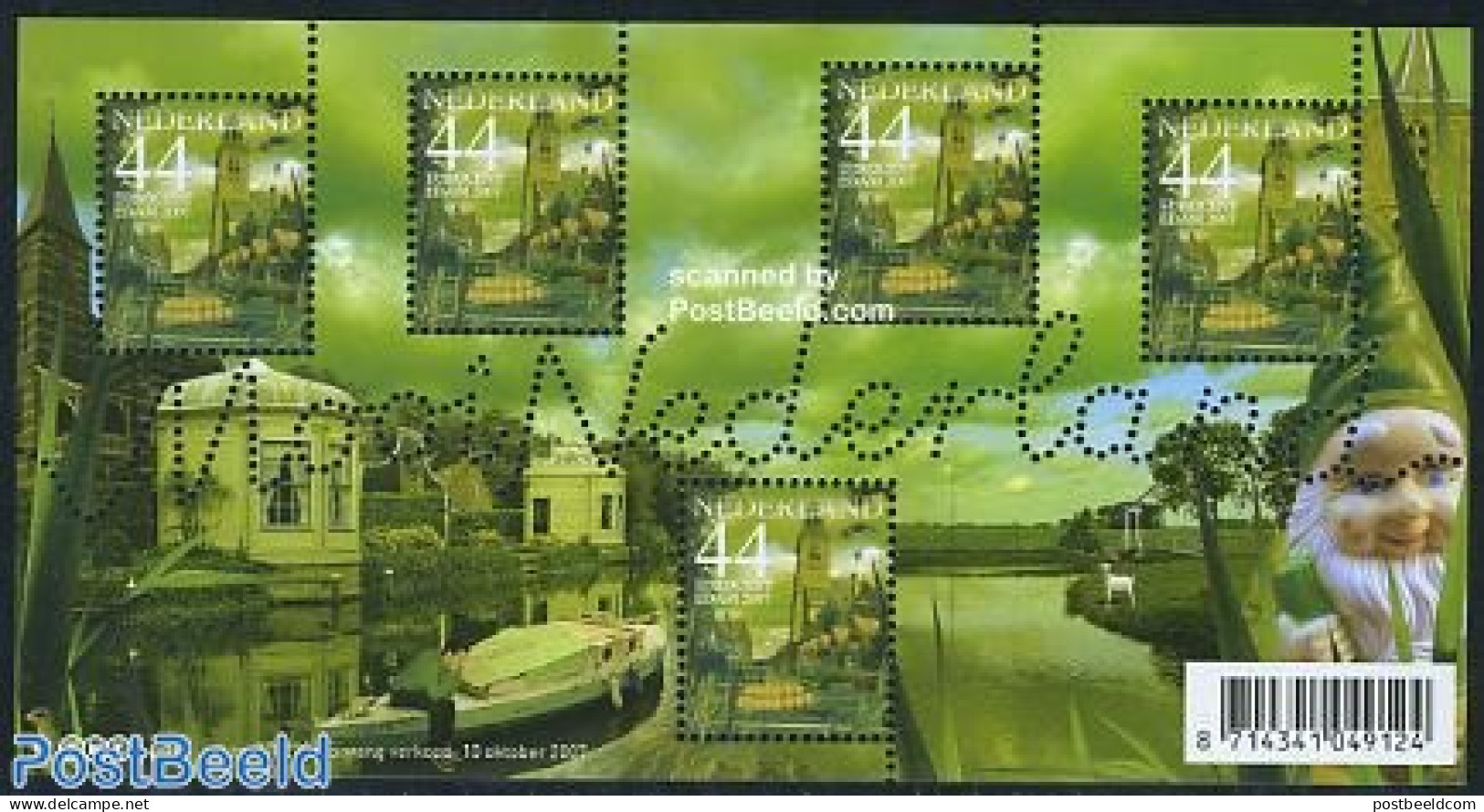 Netherlands 2007 Beautiful Holland, Edam S/s, Mint NH, Health - Religion - Sport - Transport - Food & Drink - Churches.. - Unused Stamps