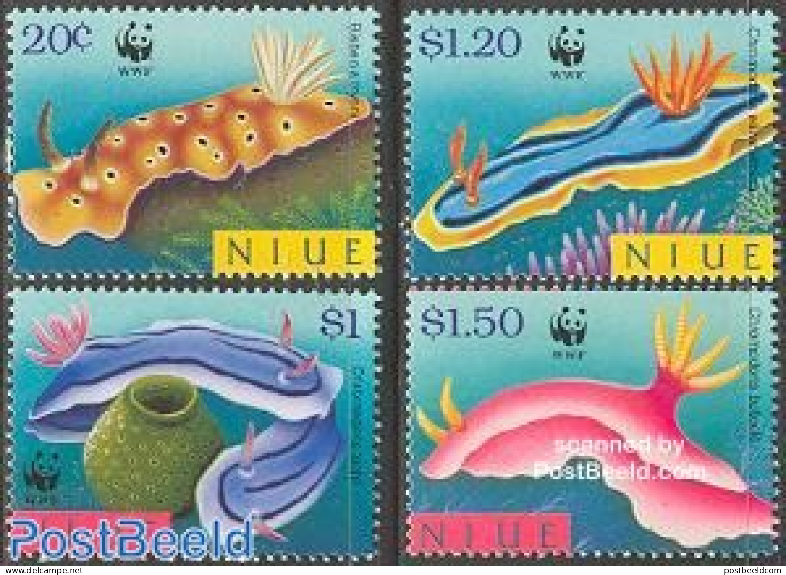 Niue 1999 WWF 4v, Mint NH, Nature - Shells & Crustaceans - World Wildlife Fund (WWF) - Marine Life