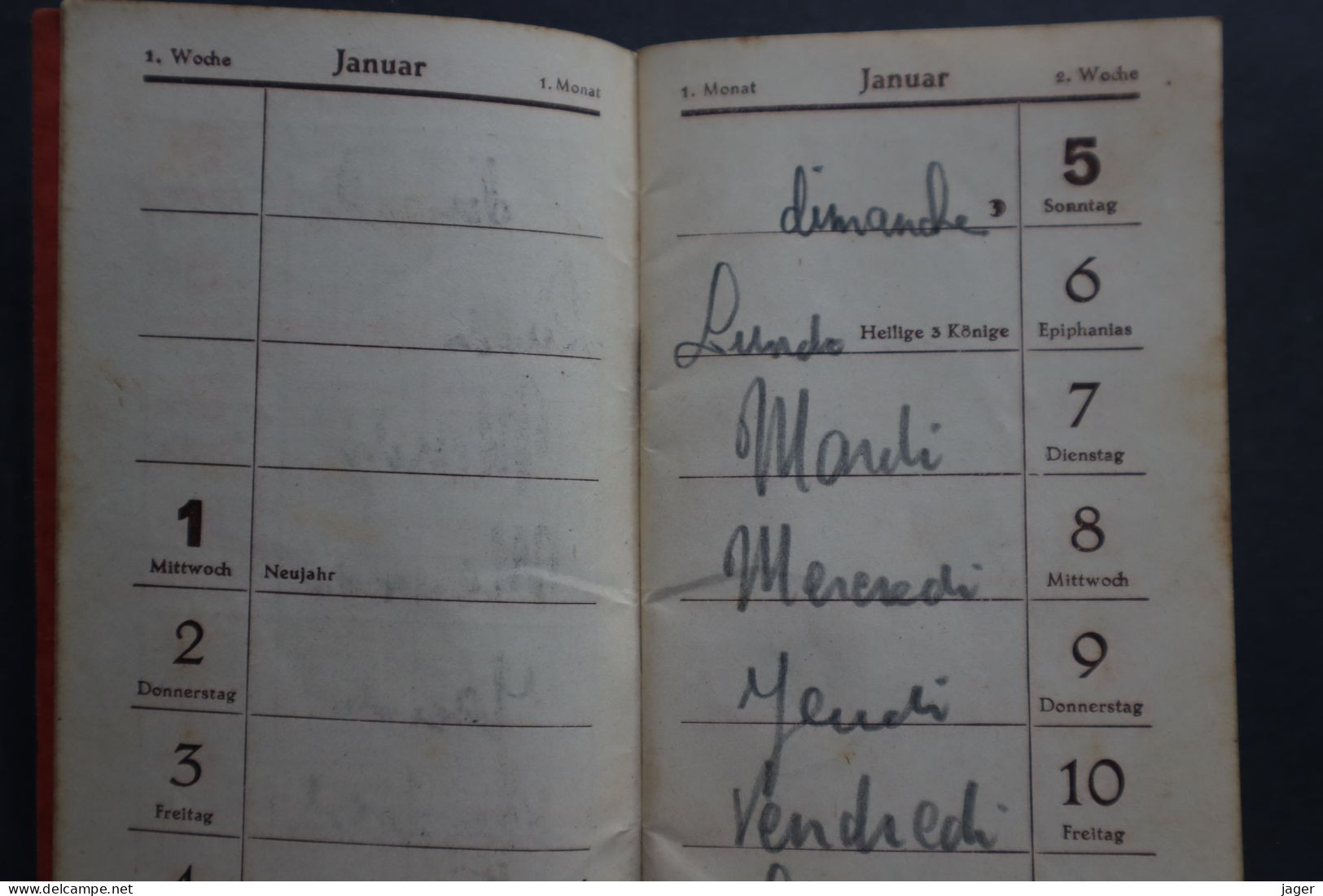 Taschen 1941 Kalender  Carnet D'un Prisonnier - 1939-45