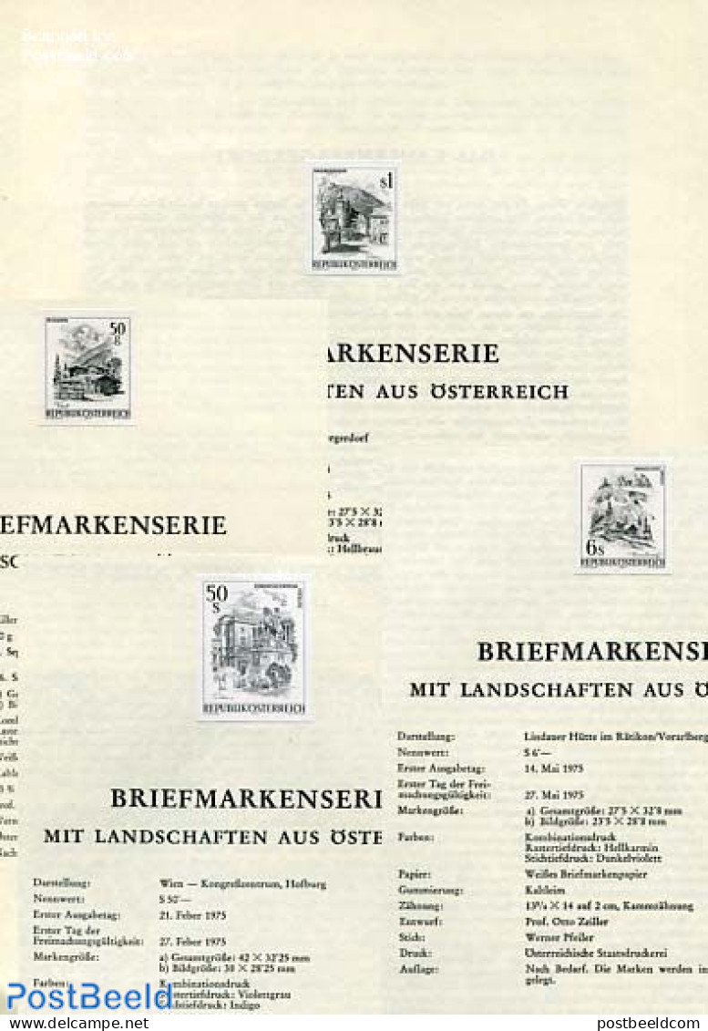 Austria 1975 DEFINITIVES 4V BLACKPRINT, Mint NH - Neufs