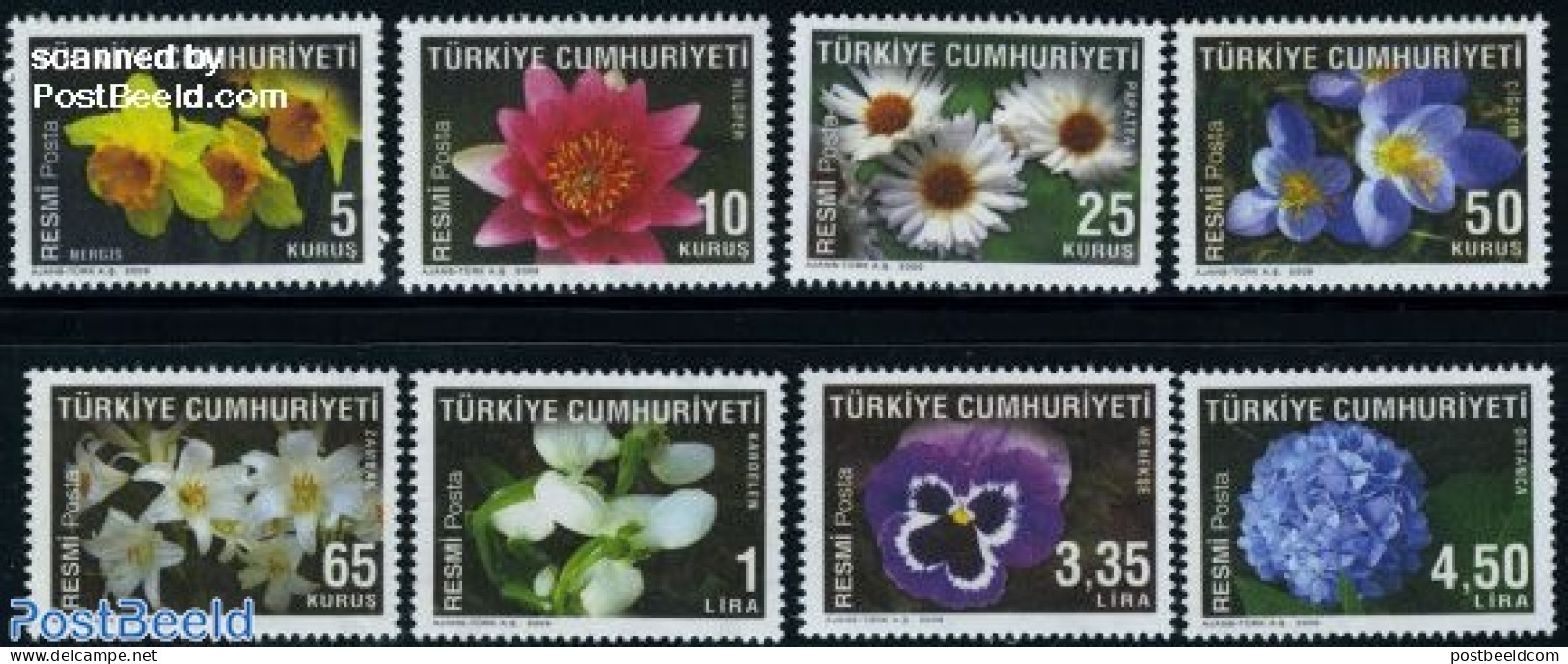 Türkiye 2009 Flowers 8v, Mint NH, Nature - Flowers & Plants - Autres & Non Classés