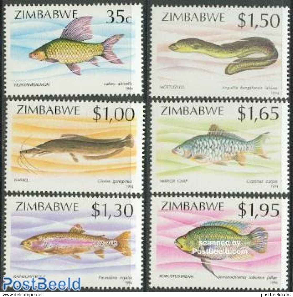 Zimbabwe 1994 Fish 6v, Mint NH, Nature - Fish - Fishes