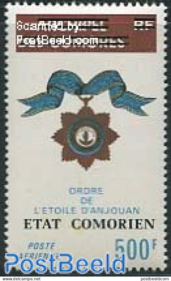 Comoros 1975 Decorations Overprint 1v, Mint NH, History - Decorations - Militaria