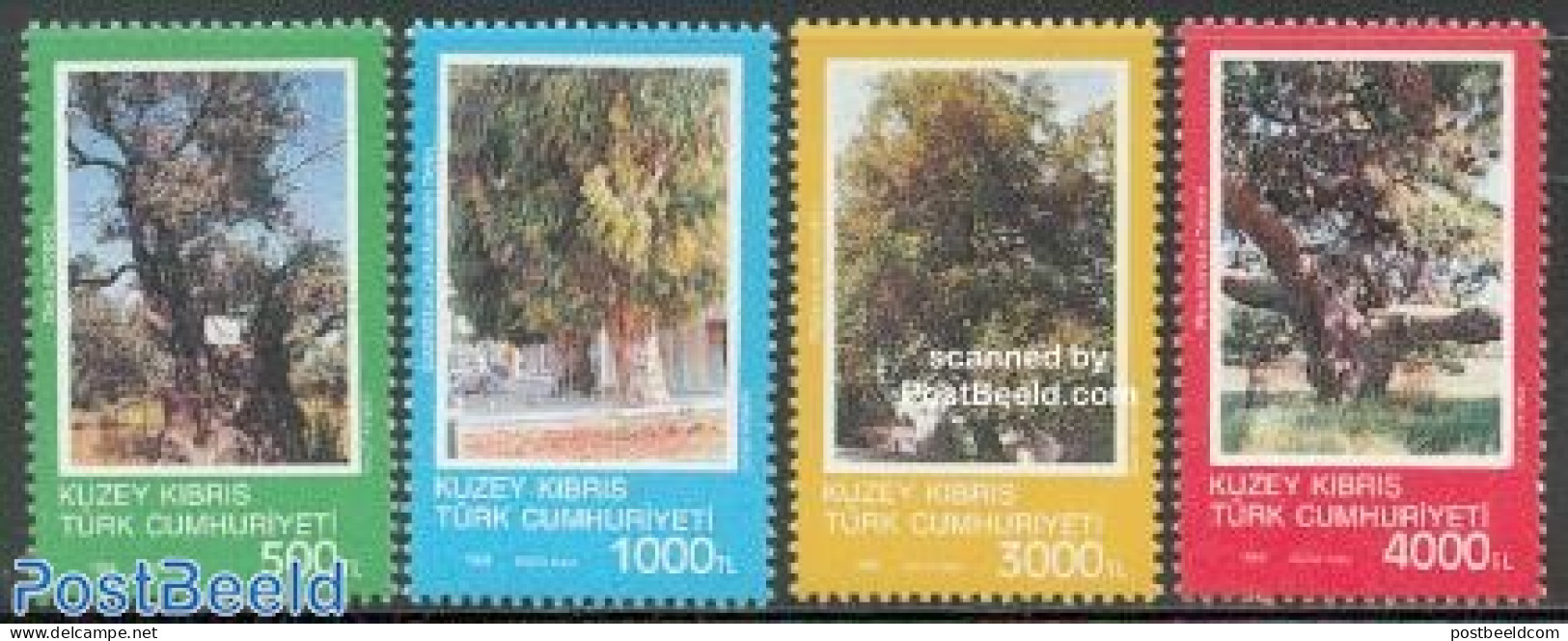 Turkish Cyprus 1993 Old Trees 4v, Mint NH, Nature - Trees & Forests - Rotary, Lions Club