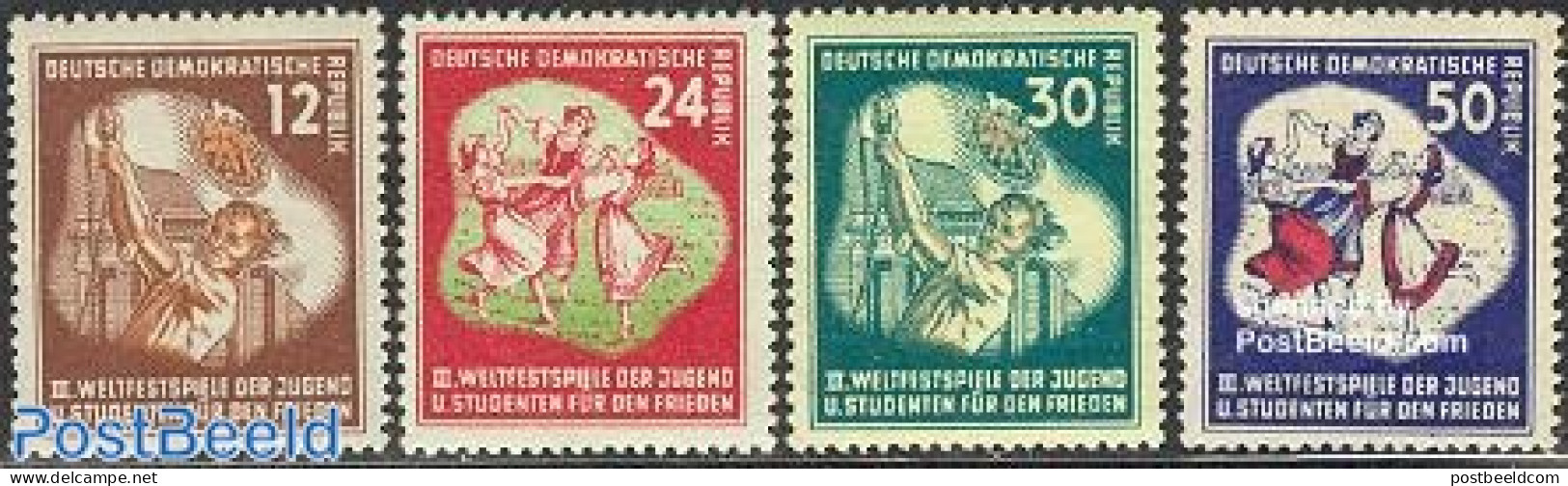 Germany, DDR 1951 Youth Games 4v, Mint NH, Performance Art - Dance & Ballet - Neufs