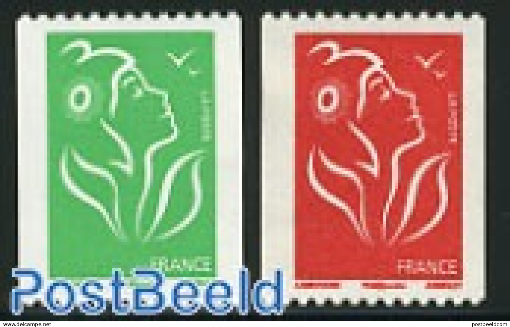 France 2007 Definitives 2v, Coil Stamps, Mint NH - Neufs