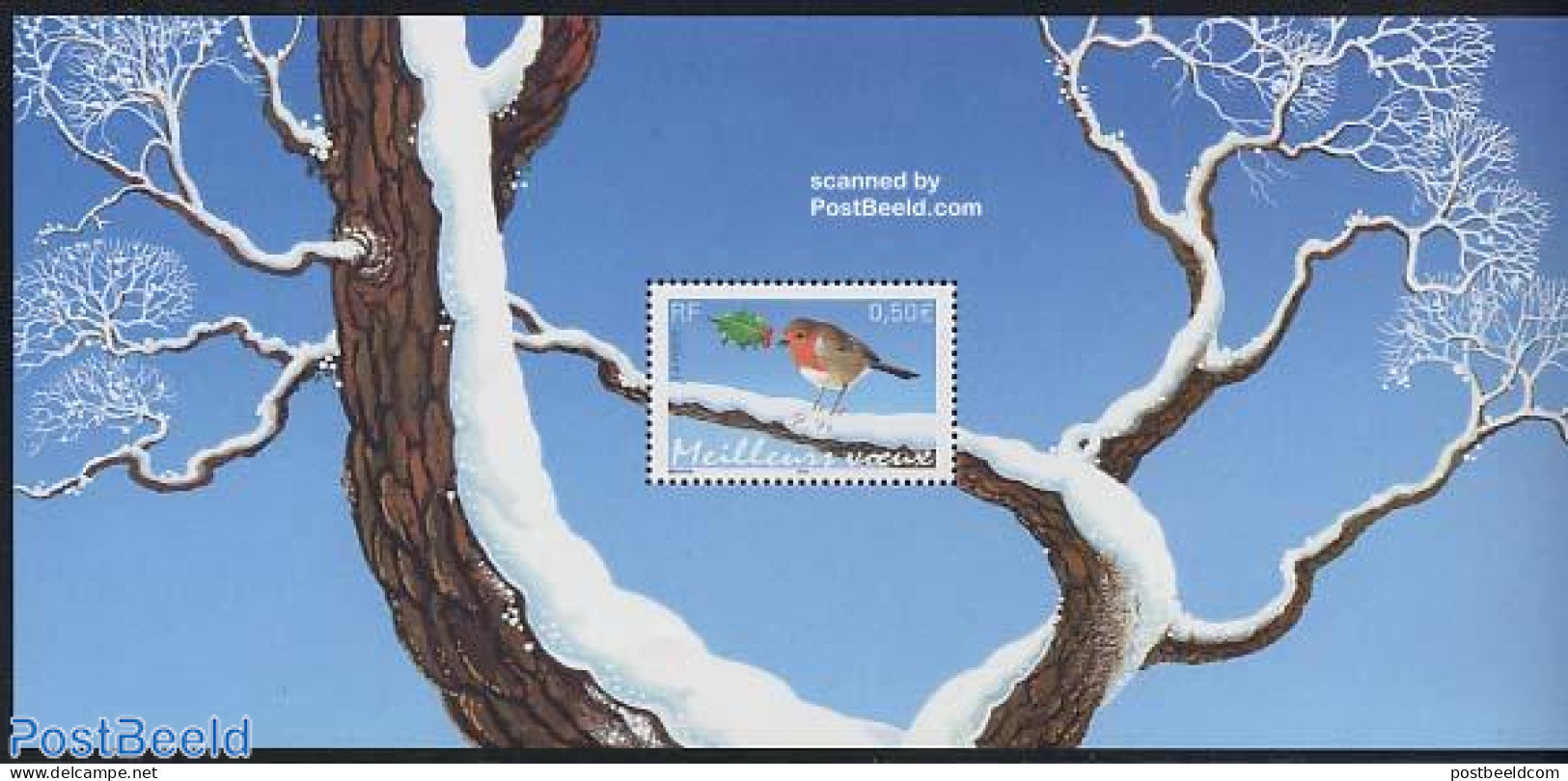 France 2004 Wishing Stamp S/s, Mint NH, Nature - Various - Birds - Greetings & Wishing Stamps - Neufs