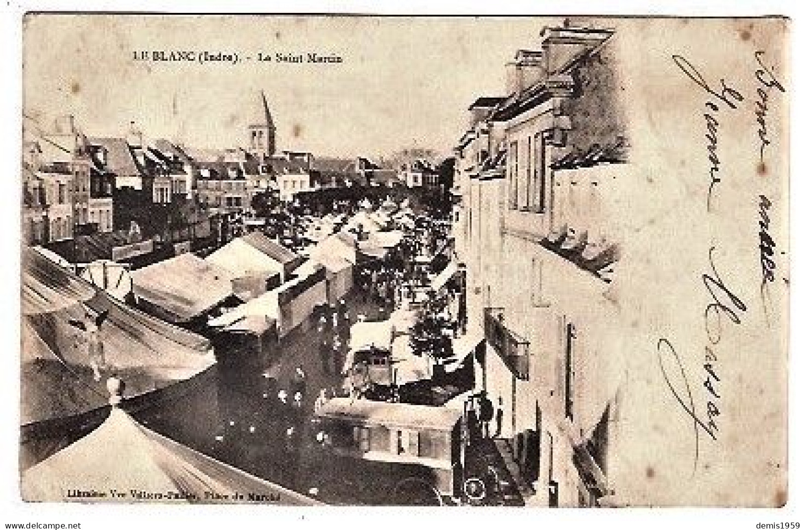 36 - LE BLANC (36) Dans L' INDRE En BERRY - MARCHE De LA SAINT MARTIN VERS 1905 CARTE PEU COURANTE - Le Blanc