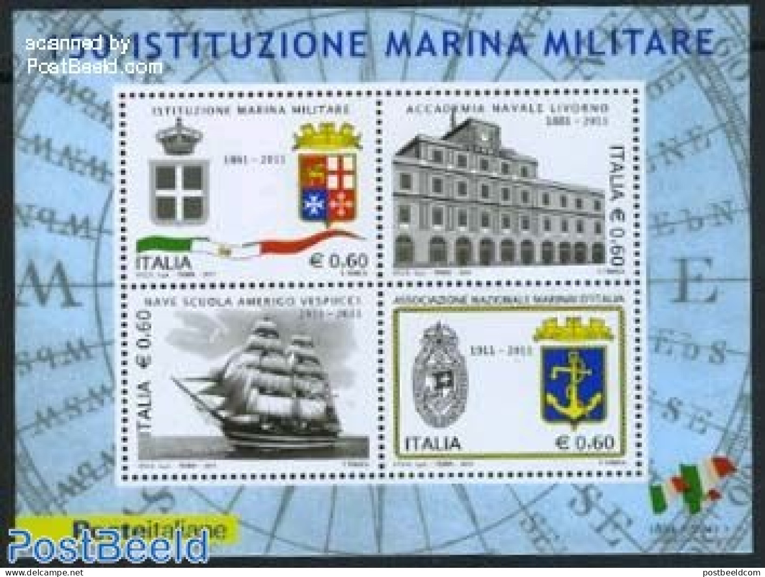 Italy 2011 Navy S/s, Mint NH, History - Transport - Coat Of Arms - Ships And Boats - Other & Unclassified