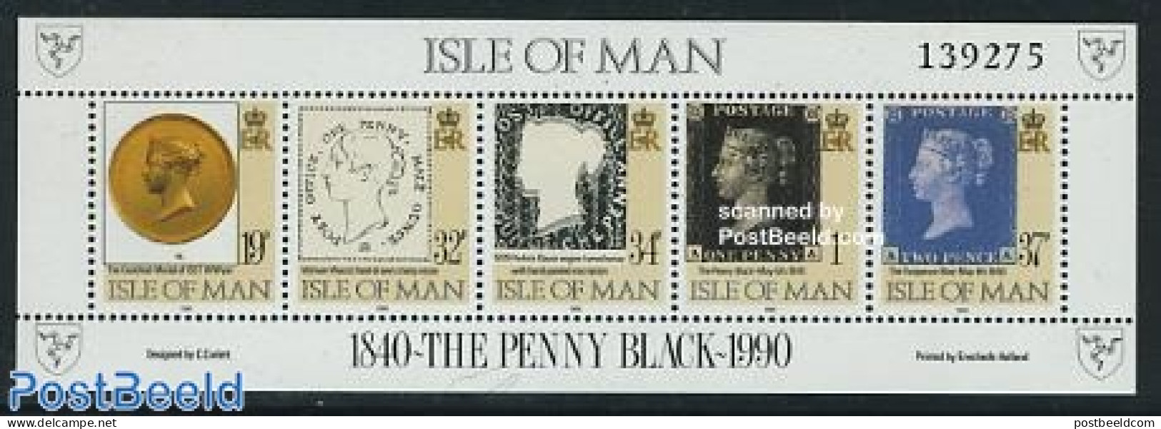 Isle Of Man 1990 150 Years Stamps S/s, Mint NH, Stamps On Stamps - Stamps On Stamps