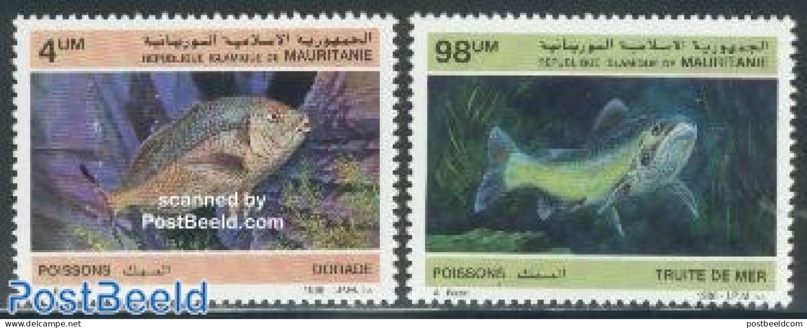 Mauritania 1986 Fish 2v, Mint NH, Nature - Fish - Fishes