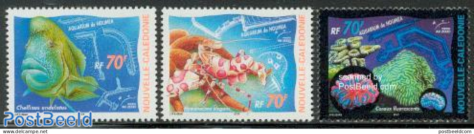 New Caledonia 2000 Noumea Aquarium 3v, Mint NH, Nature - Fish - Unused Stamps