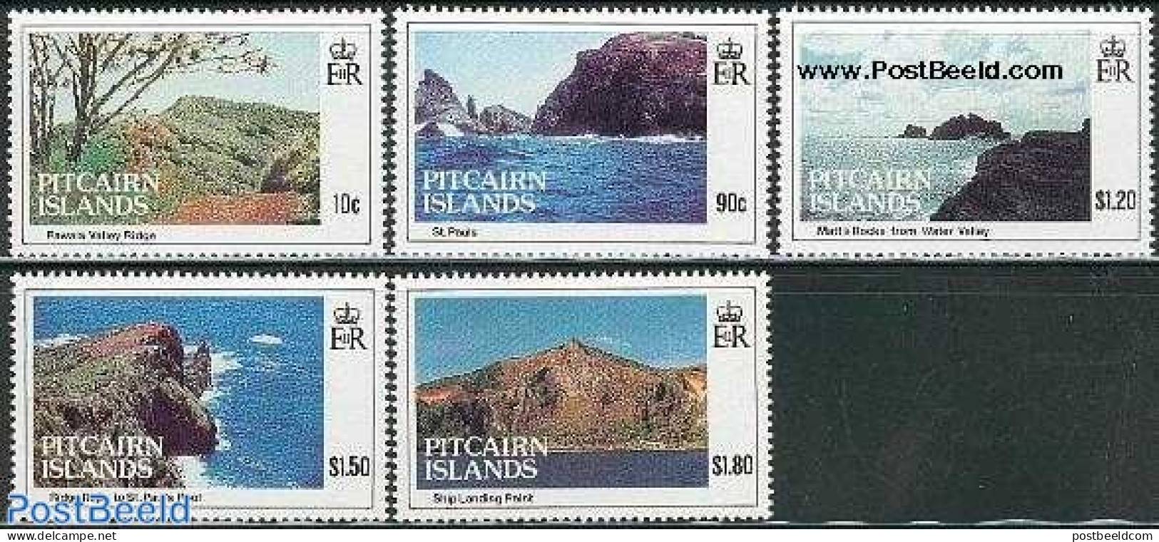 Pitcairn Islands 1993 Rock Formations 5v, Mint NH, History - Geology - Autres & Non Classés