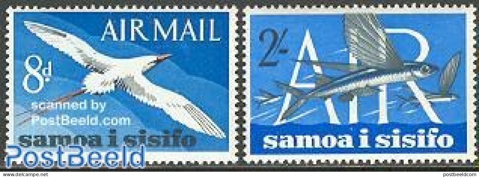 Samoa 1965 Definitives 2v, Mint NH, Nature - Birds - Fish - Fishes