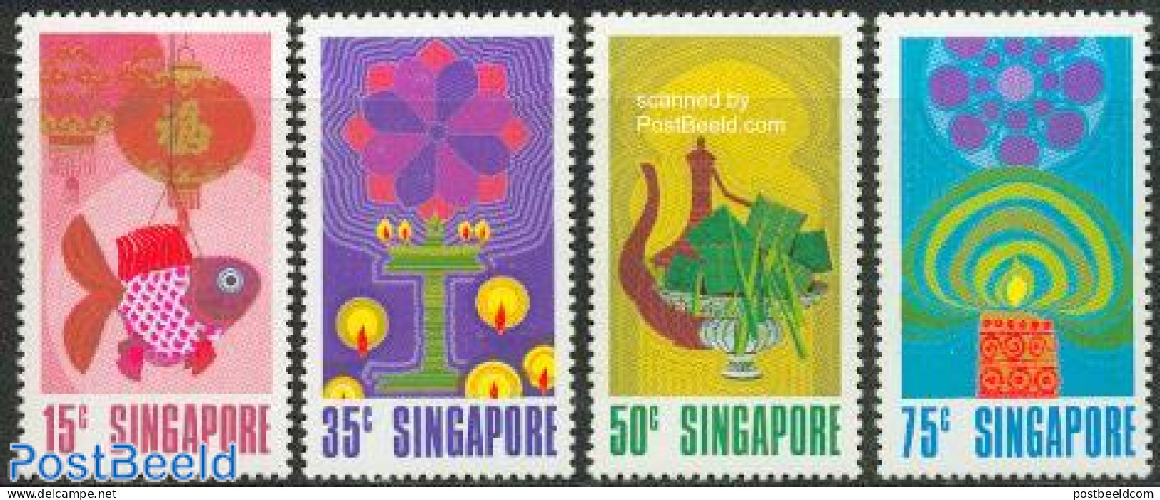 Singapore 1972 National Day 4v, Mint NH, Nature - Fish - Vissen
