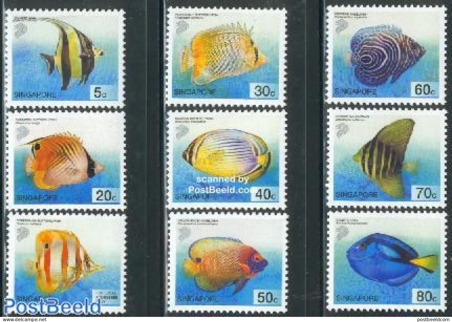 Singapore 2001 Fish 9v, Mint NH, Nature - Fish - Vissen