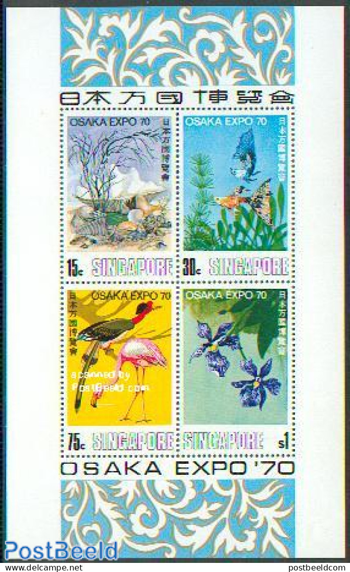 Singapore 1970 Expo 70 S/s, Mint NH, Nature - Various - Animals (others & Mixed) - Birds - Fish - Shells & Crustaceans.. - Fishes