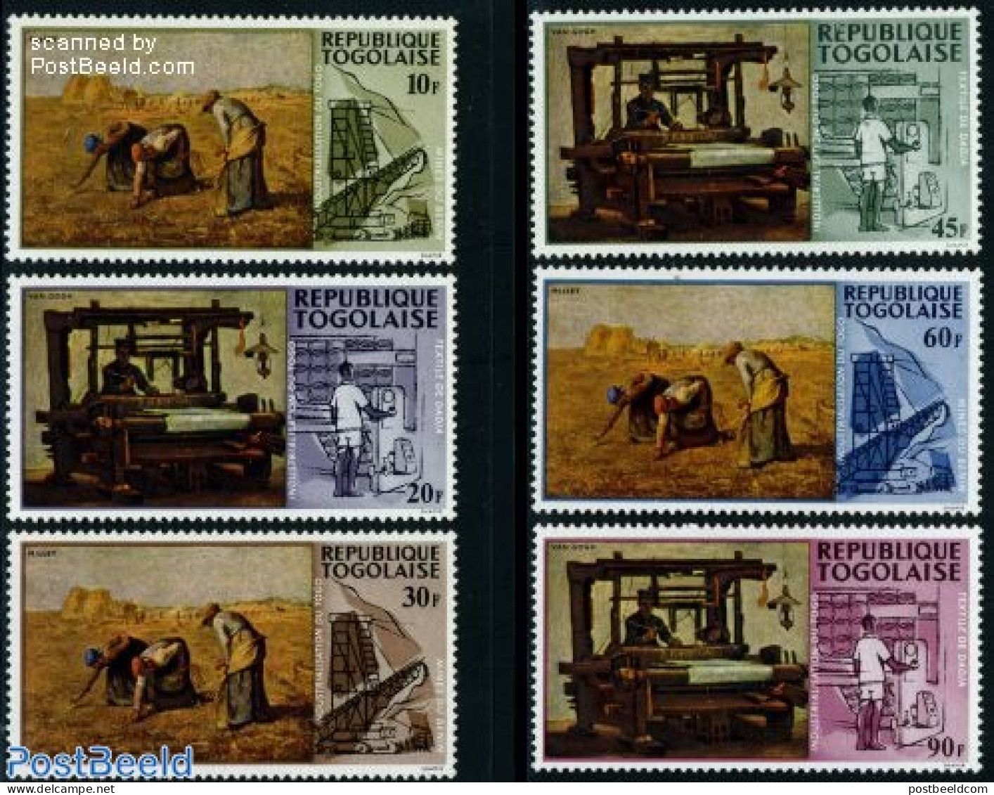 Togo 1968 Industrialisation 6v, Mint NH, Science - Various - Mining - Industry - Textiles - Art - Vincent Van Gogh - Factories & Industries