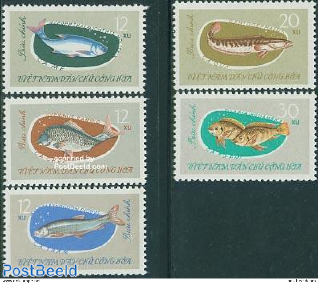 Vietnam 1963 Fish 5v, Mint NH, Nature - Fish - Fishes