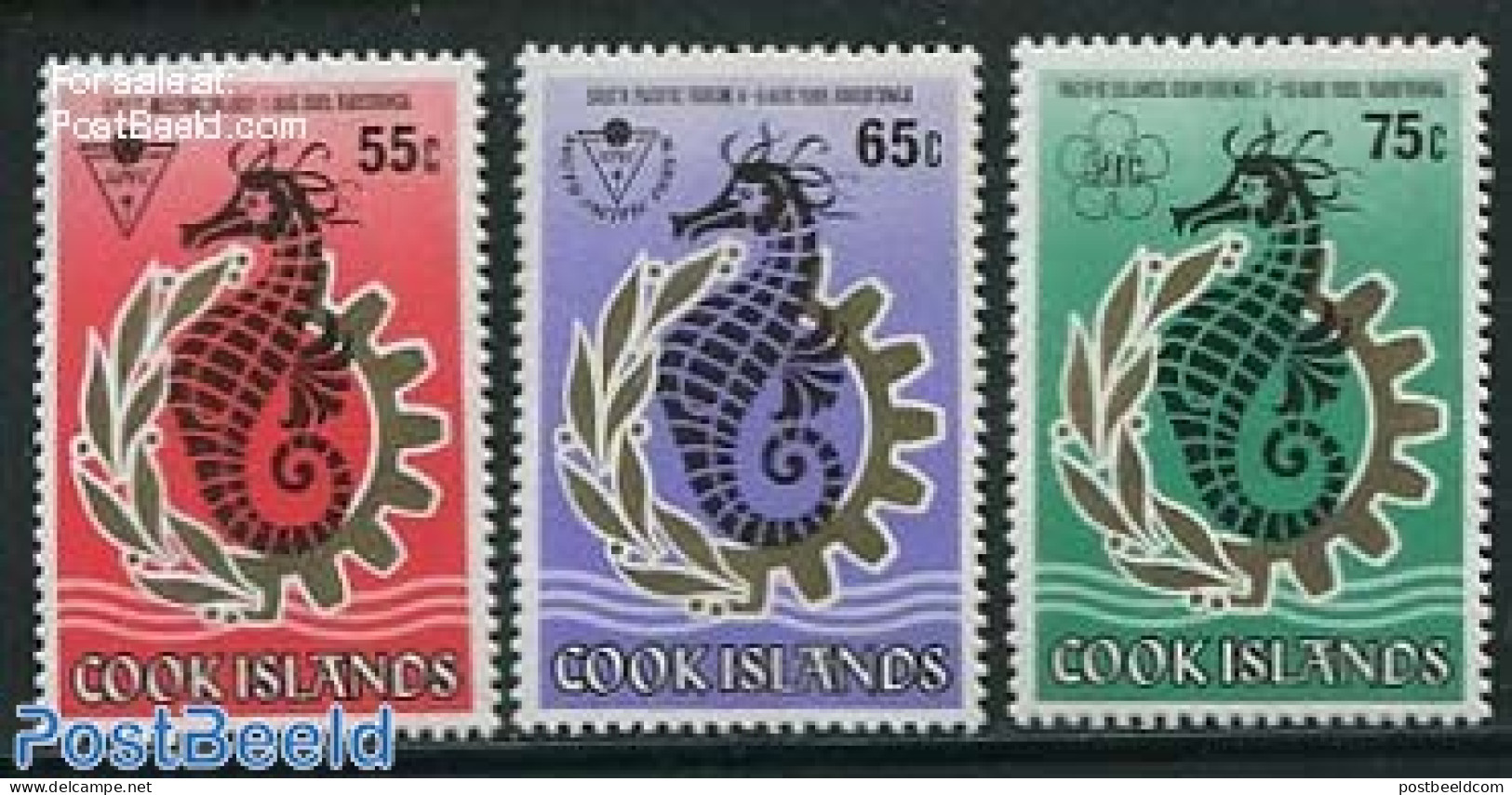 Cook Islands 1985 Pacific Conference 3v, Mint NH, Nature - Fish - Peces