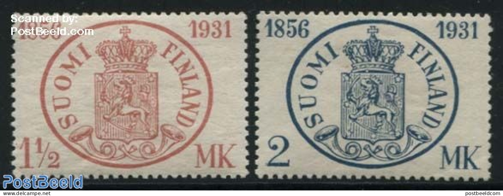 Finland 1931 75 Years Finnish Stamps 2v, Mint NH, Stamps On Stamps - Ungebraucht