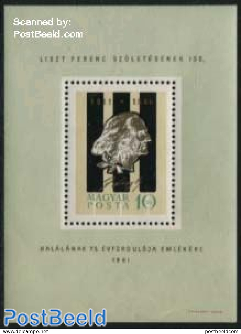 Hungary 1961 Franz Liszt S/s, Mint NH, Performance Art - Music - Ungebraucht