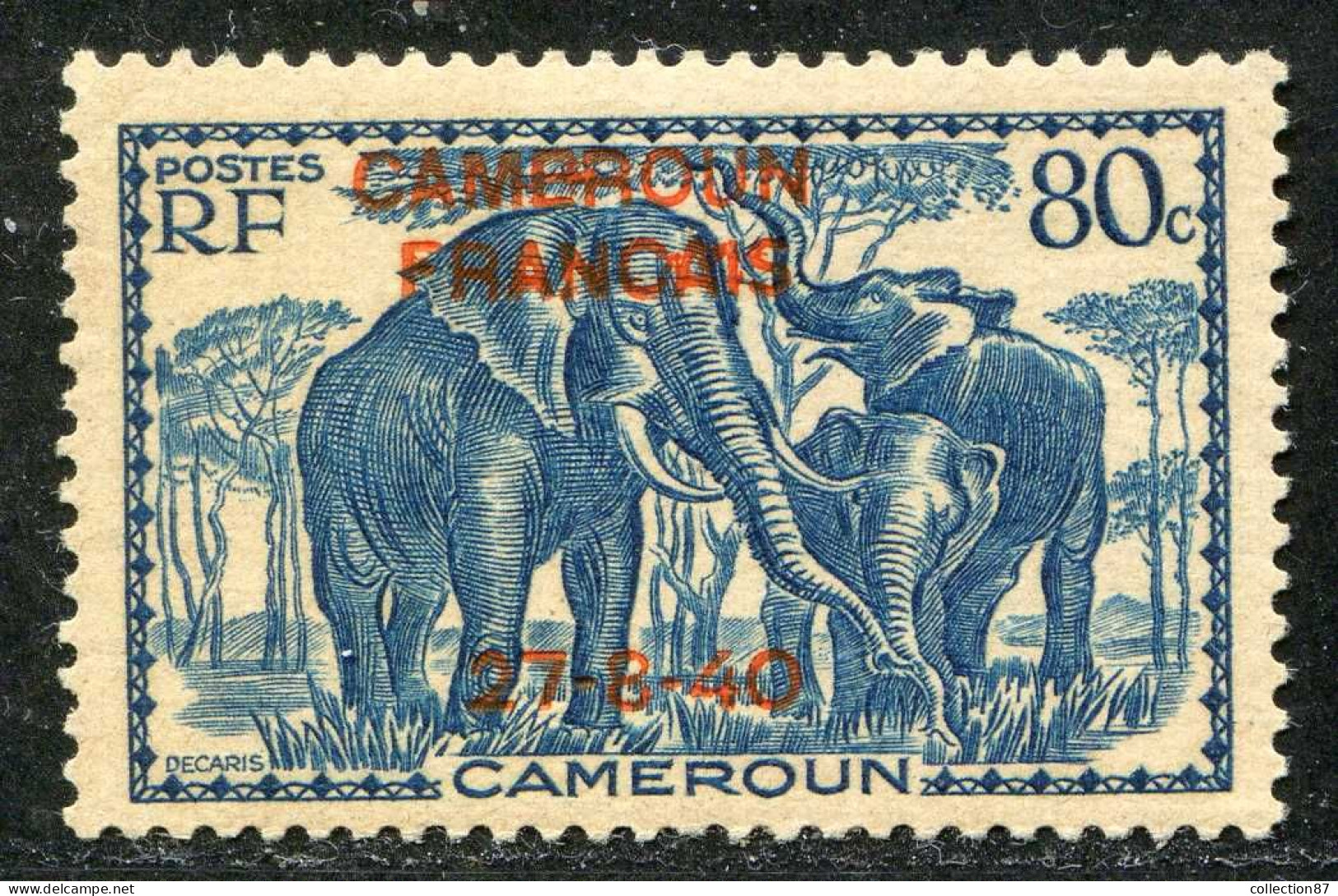 REF090 > CAMEROUN < Yv N° 221 * * Neuf Luxe Dos Visible -- MNH * * -- ELEPHANT - Unused Stamps