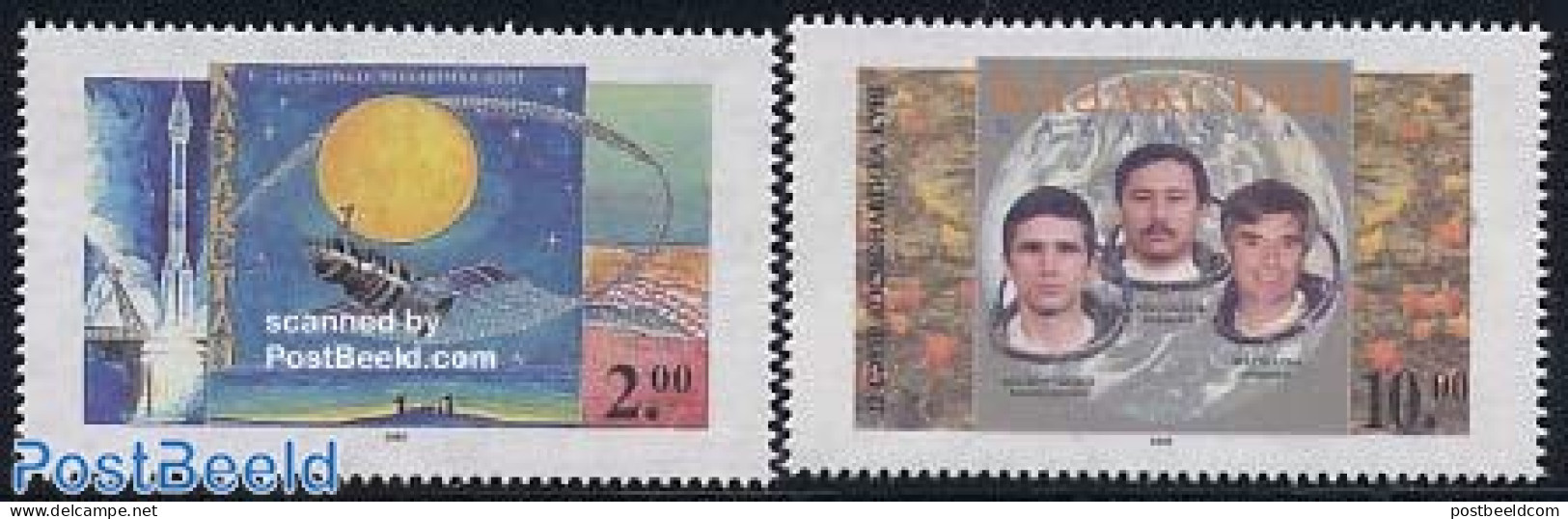 Kazakhstan 1995 Cosmonauts 2v, Mint NH, Transport - Space Exploration - Kazakhstan
