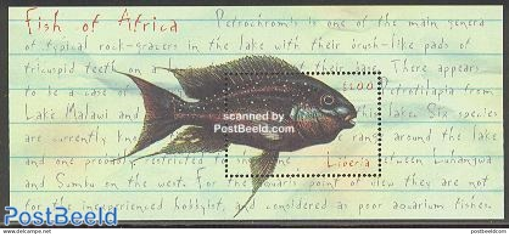 Liberia 2001 African Fish S/s, Mint NH, Nature - Fish - Fishes