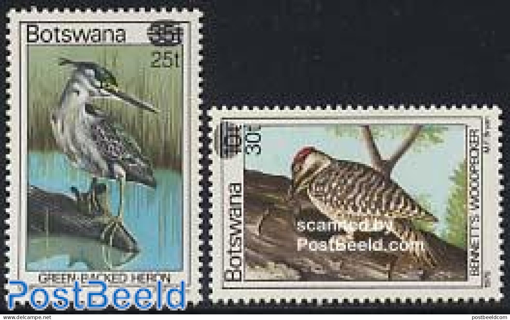 Botswana 1981 Overprints 2v, Mint NH, Nature - Birds - Woodpeckers - Botswana (1966-...)