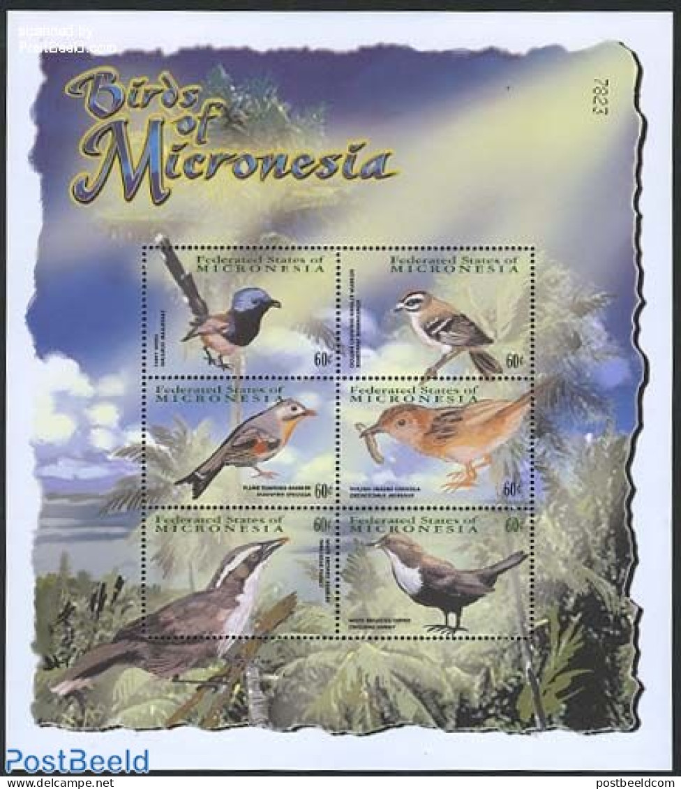 Micronesia 2001 Birds 6v M/s, Fairy Wren, Mint NH, Nature - Birds - Micronésie