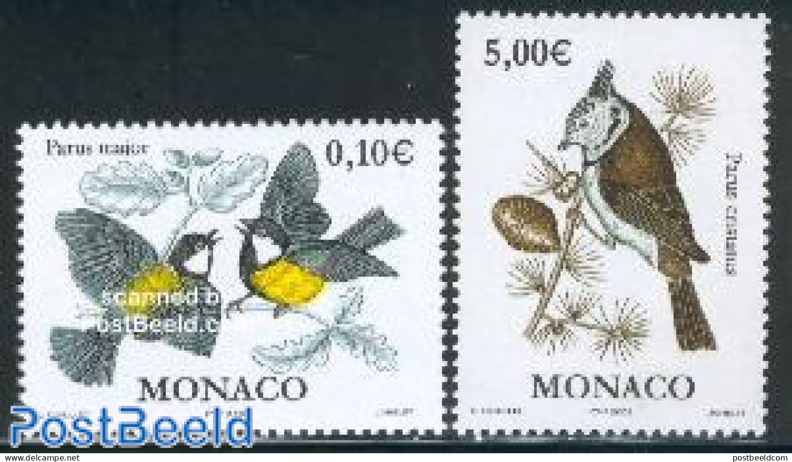 Monaco 2002 Definitives, Birds 2v, Mint NH, Nature - Birds - Unused Stamps