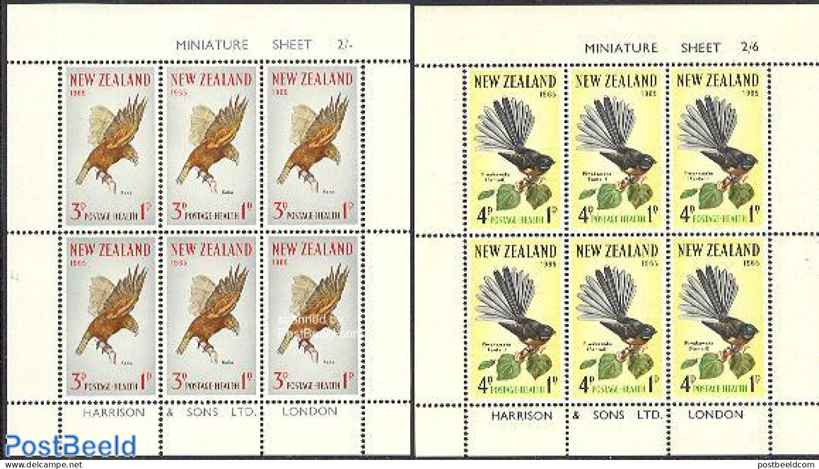 New Zealand 1965 Birds, 2 M/s, Mint NH, Nature - Birds - Unused Stamps