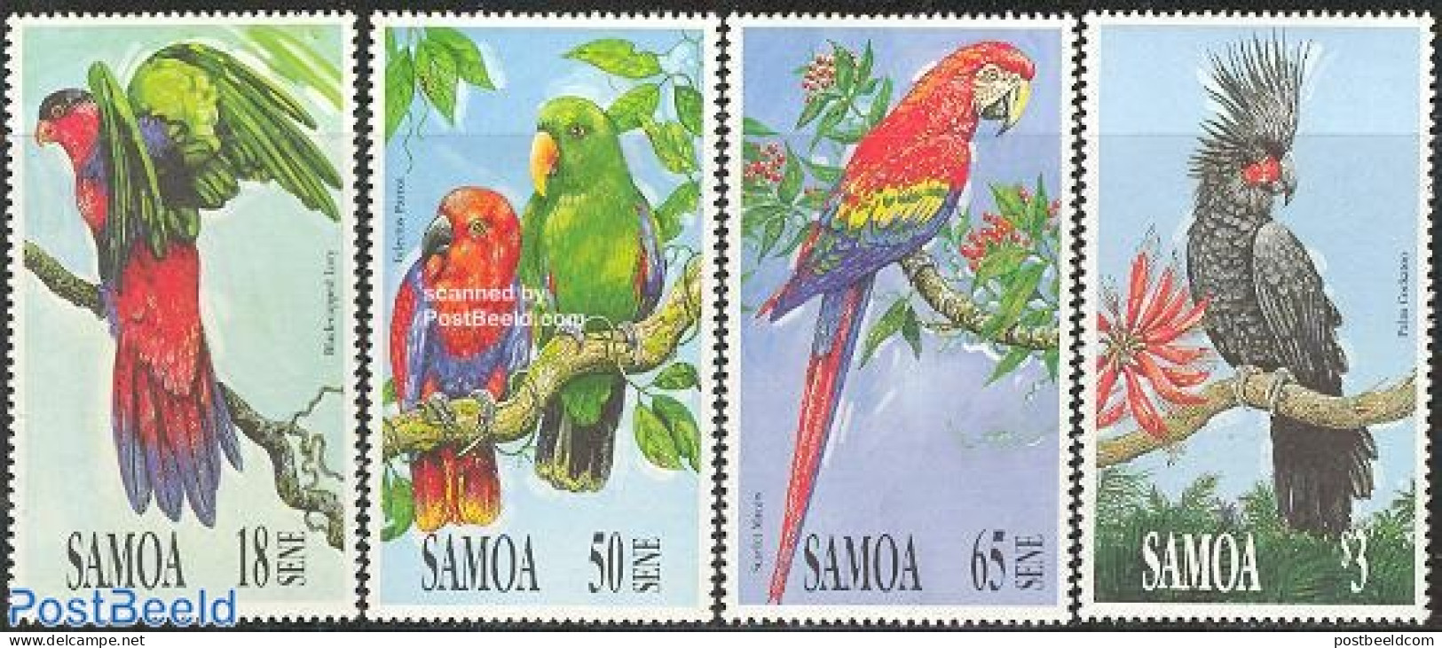 Samoa 1991 Parrots 4v, Mint NH, Nature - Birds - Parrots - Samoa (Staat)
