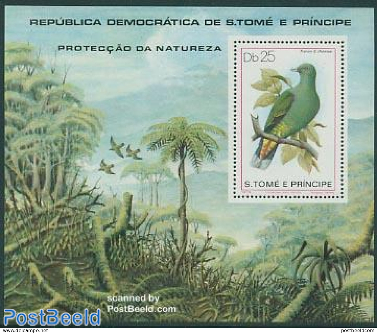 Sao Tome/Principe 1979 Birds S/s, Mint NH, Nature - Birds - Pigeons - Sao Tome Et Principe