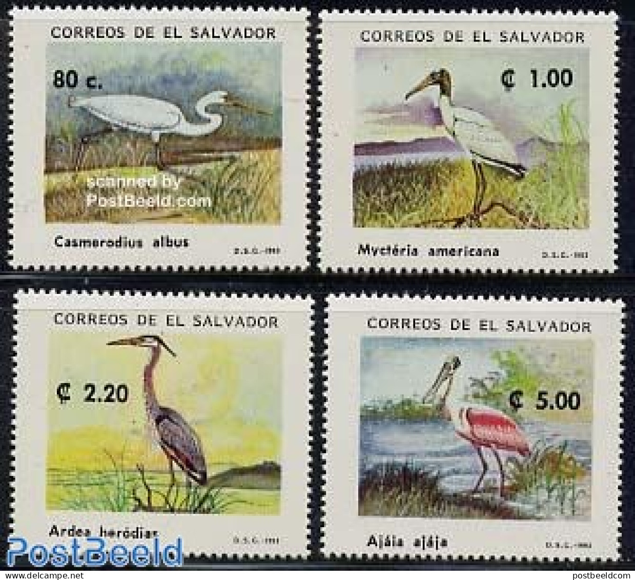 El Salvador 1993 Waterbirds 4v, Mint NH, Nature - Birds - Salvador